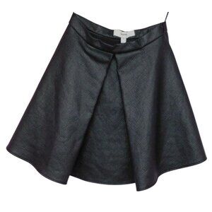 Cameo Bloom Polyurethane Skirt Size S Black Textured Flared Design NWT